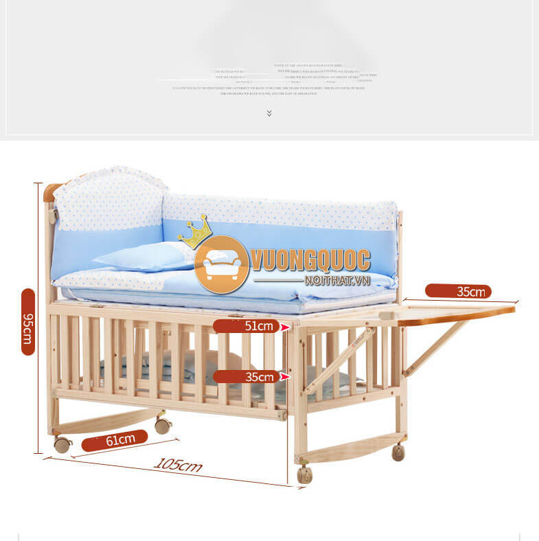 Giường cũi đa năng cho bé HP809A-1